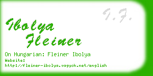 ibolya fleiner business card